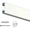Cimaise Click Rail Blanc Laqué 200 Cm + Clips De Fixation + Vis & Chevilles Murs Creux - Cimaise Tableau Artiteq