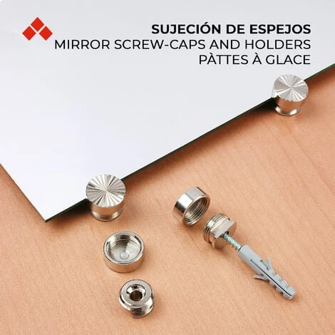 Garniture à Vis Pour Fixation De Miroir Fabriqué En Laiton Fini Chromé Brillant Mesures 212137mm 4 Unités – Image 3