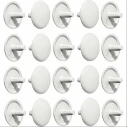 20x Cache Vis Plastique Blanc Cruciforme Pozidrive PZ2 Bouchon Capuchon