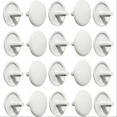 20x Cache Vis Plastique Blanc Cruciforme Pozidrive PZ2 Bouchon Capuchon