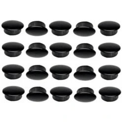20x Bouchon Plastique Noir 10mm X 12mm Capuchon Protection Cache Vis Trou