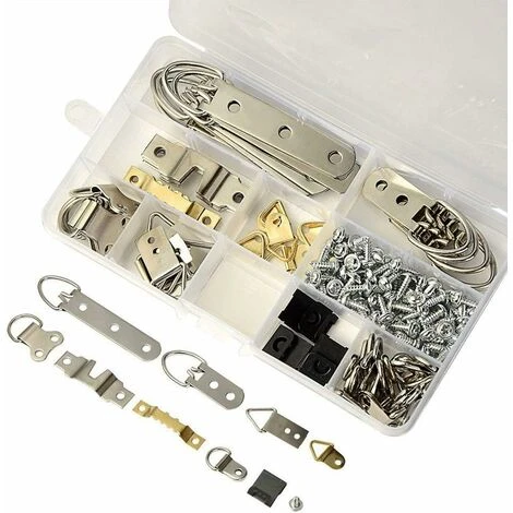 AIDUCHO Lot De 96 Crochets De Suspension Pour Cadre Photo - Boîte De Rangement Incluse – Image 2