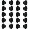 20x Cache Trou Bouchon Plastique 8mm Noir RAL 9005 Capuchon Protection Meuble