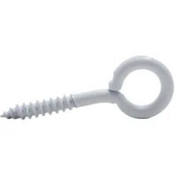 Piton à Visser Plastifié Blanc Filet Bois Vissal 3,5x20mm Lot De 9 Pitons