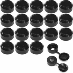 20x Cache Vis Universel Noir Avec Capuchon Rondelle De Protection Meuble Bricolage