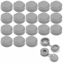 20x Cache Vis Universel Gris Avec Capuchon Rondelle De Protection Meuble Bricolage