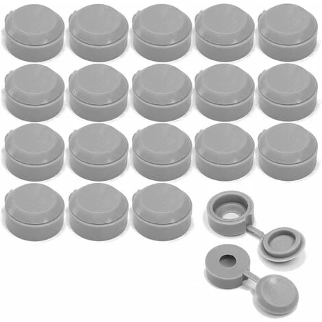 20x Cache Vis Universel Gris Avec Capuchon Rondelle De Protection Meuble Bricolage