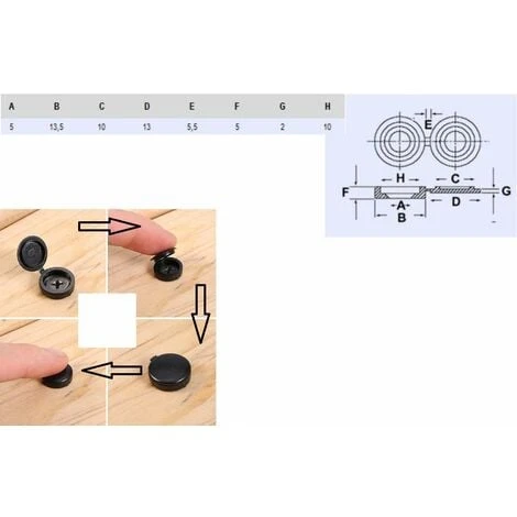 20x Cache Vis Universel Gris Avec Capuchon Rondelle De Protection Meuble Bricolage â Image 3