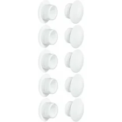 10x Bouchon Blanc Diamètre D = 10mm X D = 15mm Capuchon Protection Meuble Cache Trou Vis