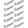 10x Crochet Acier à Visser 5,8mm X 55m X 12mm Gond Piton En L Vis Angle équerre Meuble Armoire étagère