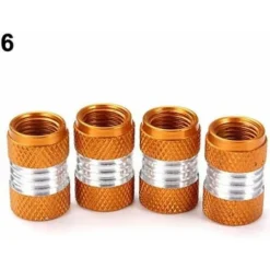 Déstockage Bouchon De Valve, 4 Pièces/Ensemble Universel En Alliage D'aluminium De Couleur Vive Pneu Pneu Valve De Tige De Valve D'air-or