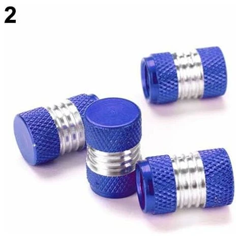 Déstockage Bouchon De Valve, 4 Pièces/Ensemble Universel En Alliage D'aluminium De Couleur Vive Pneu Pneu Valve De Tige De Valve D'air-bleu