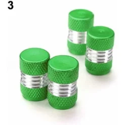 Déstockage Bouchon De Valve, 4 Pièces/Ensemble Universel En Alliage D'aluminium De Couleur Vive Pneu Pneu Valve De Tige De Valve D'air-vert