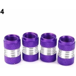 Déstockage Bouchon De Valve, 4 PiÚces/Ensemble Universel En Alliage D'aluminium De Couleur Vive Pneu Pneu Valve De Tige De Valve D'air-mauve