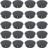 (24pcs)Ø 35 Mm Bouchon à Lamelles D'obturation Rond En Plastique Capuchon Noir D'Extrémité DeTube Pour Tubes D'acier Tables Chaises Meubles Bâtons DeMarche