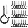 Q-Hanger Lot De 22 Crochets à Vis Pour Suspendre Mur, Armoire, Plafonniers Avec Boucle De Sécurité Pour Nouvel An, Fête, Maison, Garage (Nior)