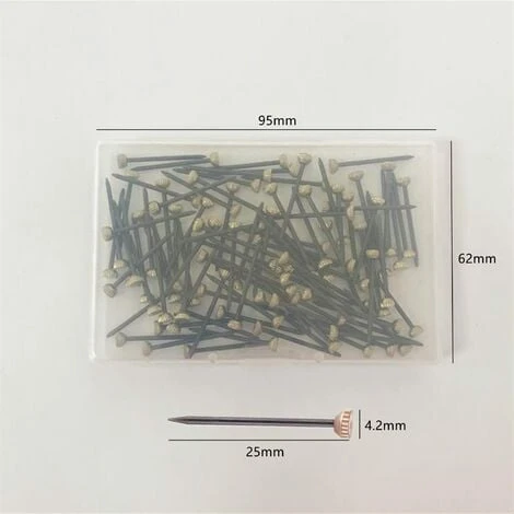50 Pièces Épingle à Photo Tête En Laiton Robuste Épingle à Crochet à Clou Avec Boîte De Rangement Cintres à Photo Utilisation D'Ongles Pour Photos Encadrées – Image 2