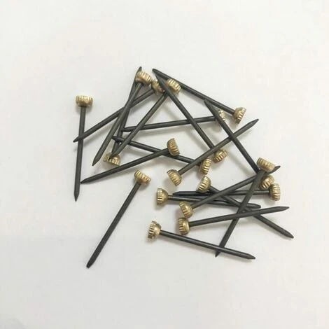 50 Pièces Épingle à Photo Tête En Laiton Robuste Épingle à Crochet à Clou Avec Boîte De Rangement Cintres à Photo Utilisation D'Ongles Pour Photos Encadrées – Image 4