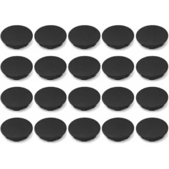 20x Cache Trou Bouchon Plastique 6mm Noir Protection Trou Meuble Mur Cloison