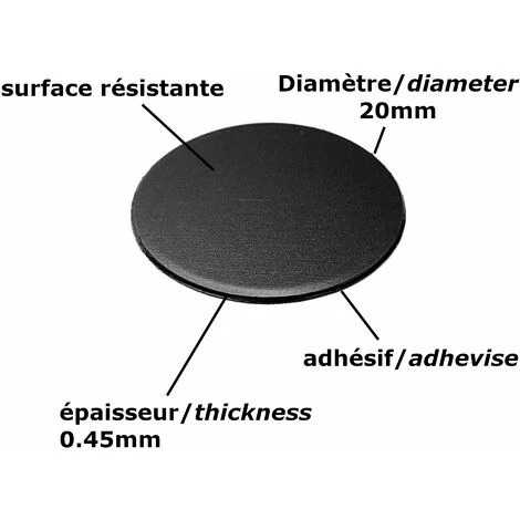 30x Cache Vis Adhésif Autocollant Diamètre 20mm Bouchon Trou Meuble Table Chaise Maison, Bois Marron Chêne Avec Relief Nervures – Image 3