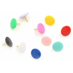 Lot De 300 Punaises Avec Têtes En Plastique Et Pointes En Acier Pour Tableau D'affichage Décoratif Et Carte De Bureau Couleurs Mélangées, 10 X 10 Mm