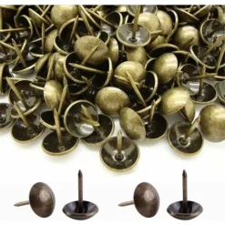 500 Pièces Clous De Tapissier, Robuste 17X11 MM Bronze Clous Tapissier Décoratifs Clou Rétro DIY Clous D'Ameublement Pour Meubles Canapés Fauteuils Lits Chaises Vintage Decoratif,