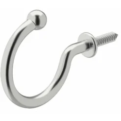 Crochet De Fixation Orientable à Visser En Acier Inoxydable Avec Pointe Arrondie Fil Armoire Cuisine Intérieur Extérieur Décoration Boule Inox Polyvalent, 40 X 34mm