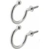 2x Crochet De Fixation Orientable à Visser En Acier Inoxydable Avec Pointe Arrondie Fil Armoire Cuisine Intérieur Extérieur Décoration Boule Inox Polyvalent, 22 X 20mm