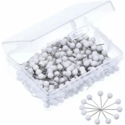 Punaises à Tête Ronde De 1/8 Po, 300 Pièces, Blanc