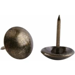1 Sac De 100pcs Rétro Clous Décoratifs Antiques Couleur Bronze Antique En Fer Pour Décoration Canapé Tapisser Punaise Meuble,
