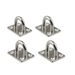 4 Pcs Plaque à Oeillet 6mm Pontet Marine En Acier Inoxydable 304 Plaque à Oeillet Durable Pour Bateau Plafond Mural Balançoire Hamac Marine