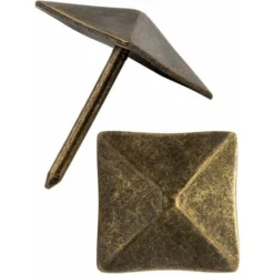 Lot De 30 Clous à Tête Décorative, Clous D'ameublement, Clous Décoratifs, Clous Décoratifs, Ferrures Vintage Laiton Bronze Vieilli, 14 X 14 Mm