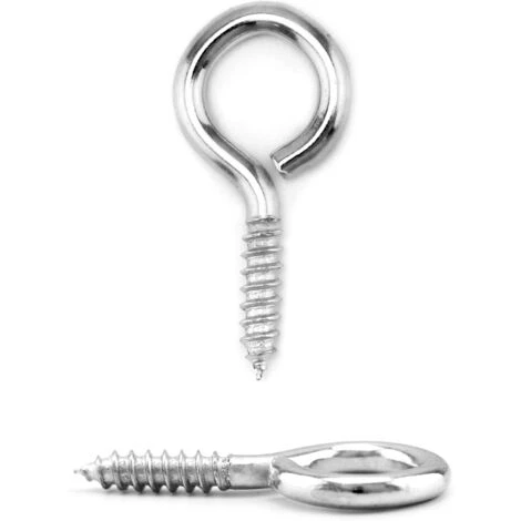 Lot De 60 Piton à Visser , 40 X 19 Mm, Vis à Anneau , Galvanisés , Pour Quincaillerie, Chaînes De Corde à Rideau, Articles D'artisanat. – Image 2