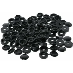 100 Pièces Cache Vis Plastique,Bouchon à Vis En Plastique,Couvercle à Vis,Cache-vis De Rondelle,Couvercle Décoratif à Vis (Noir)